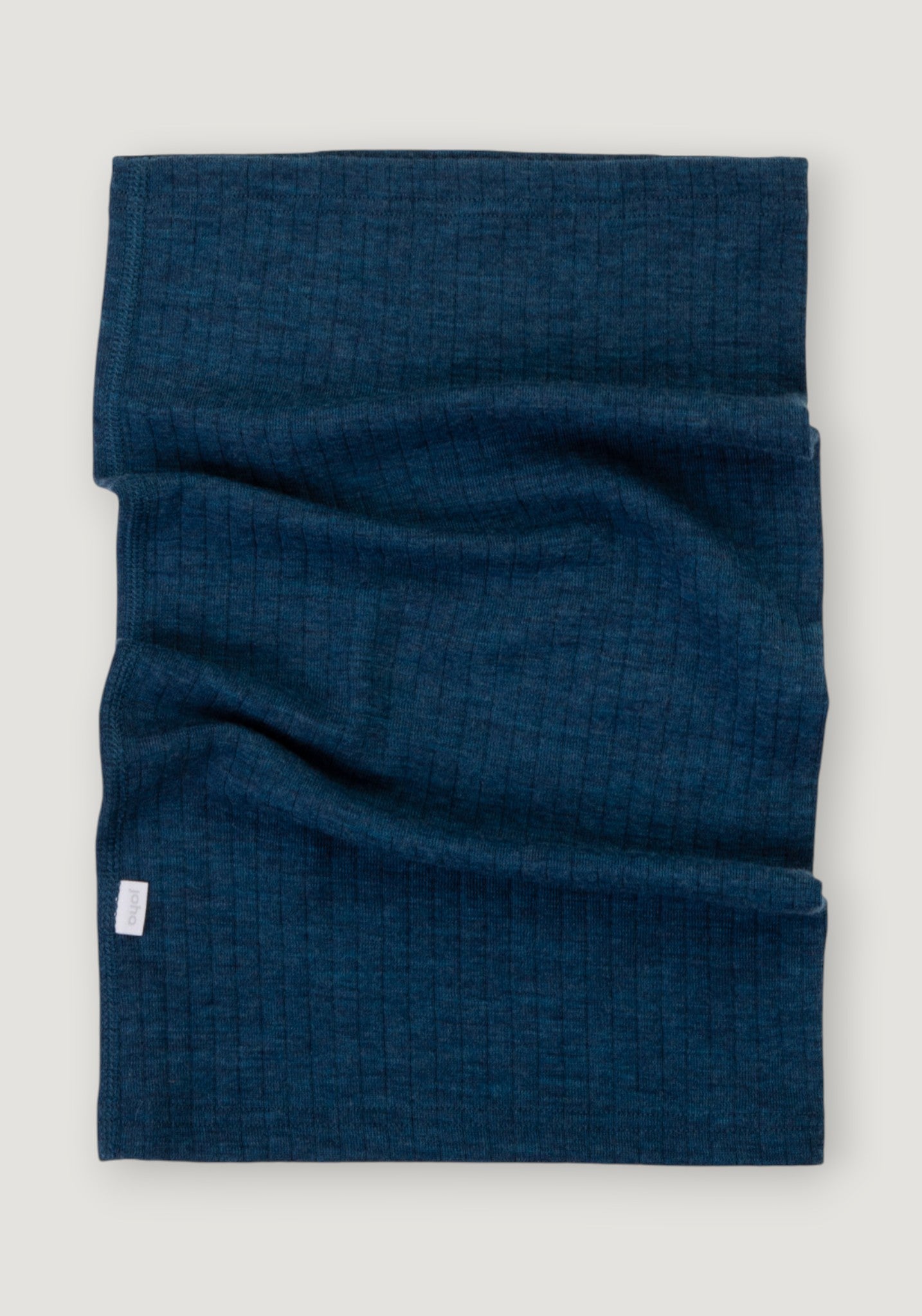 Fular circular din lână merinos - Basic Blue