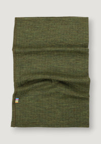 Fular circular lână merinos - Basic Dark Olive 4-6 ani