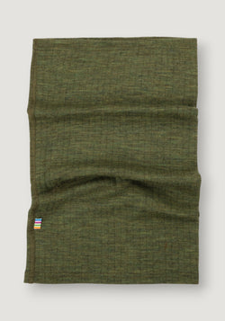 Fular circular lână merinos - Basic Dark Olive 4-6 ani