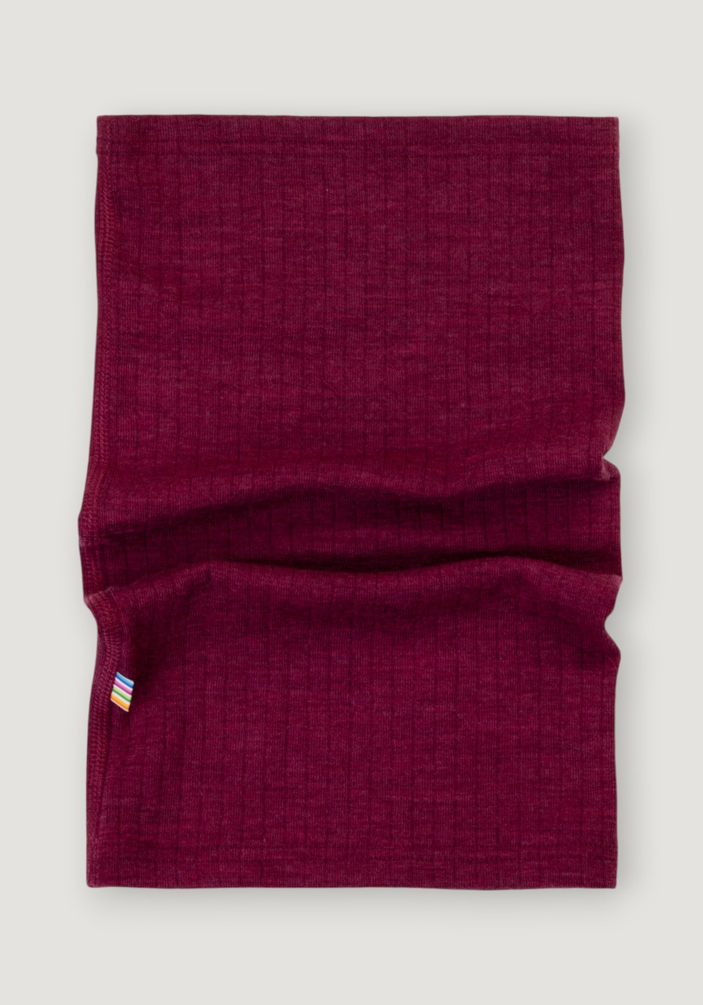 Fular circular din lână merinos - Basic Pink