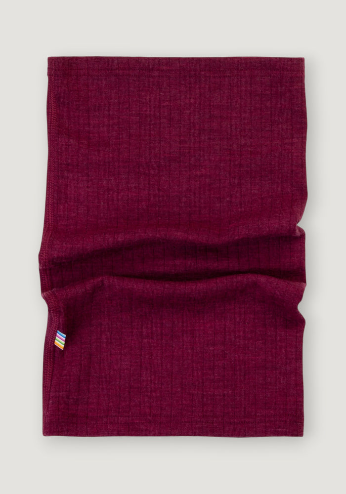 Fular circular din lână merinos - Basic Pink