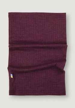 Fular circular lână merinos - Basic Plum 4-6 ani