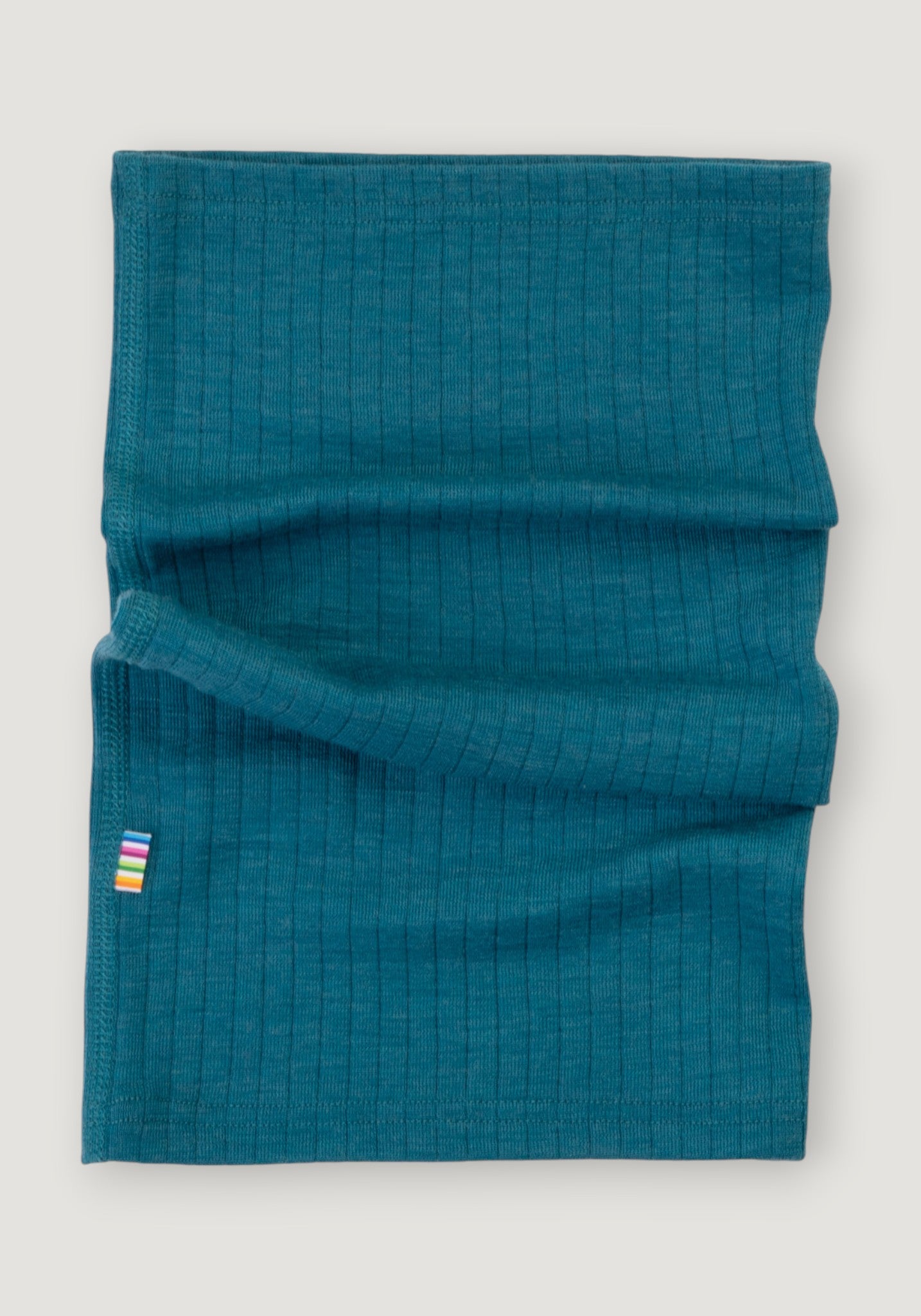 Fular circular din lână merinos - Basic Turquoise