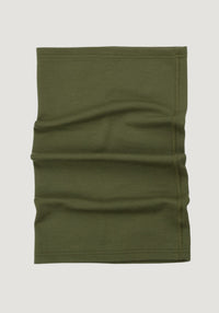 Fular circular bărbați din lână merinos și mătase - Camo Olive