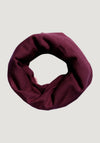 Fular circular din lână merinos - Cherry
