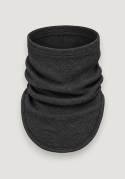 Fular circular din lână merinos - Foggy Black