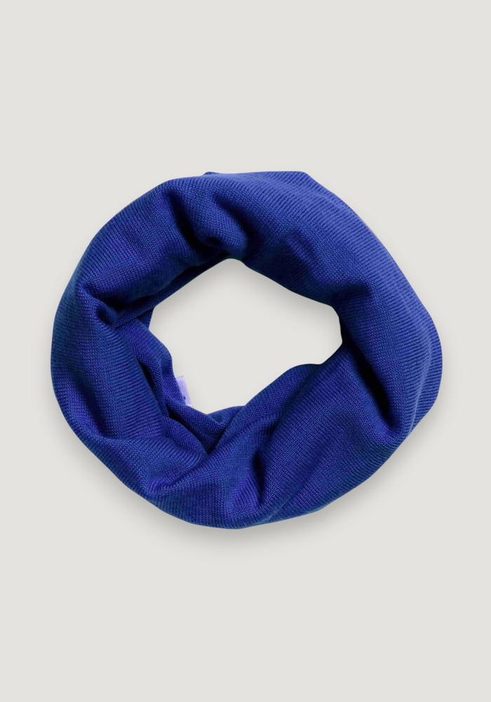 Fular circular din lână merinos - Royal Blue