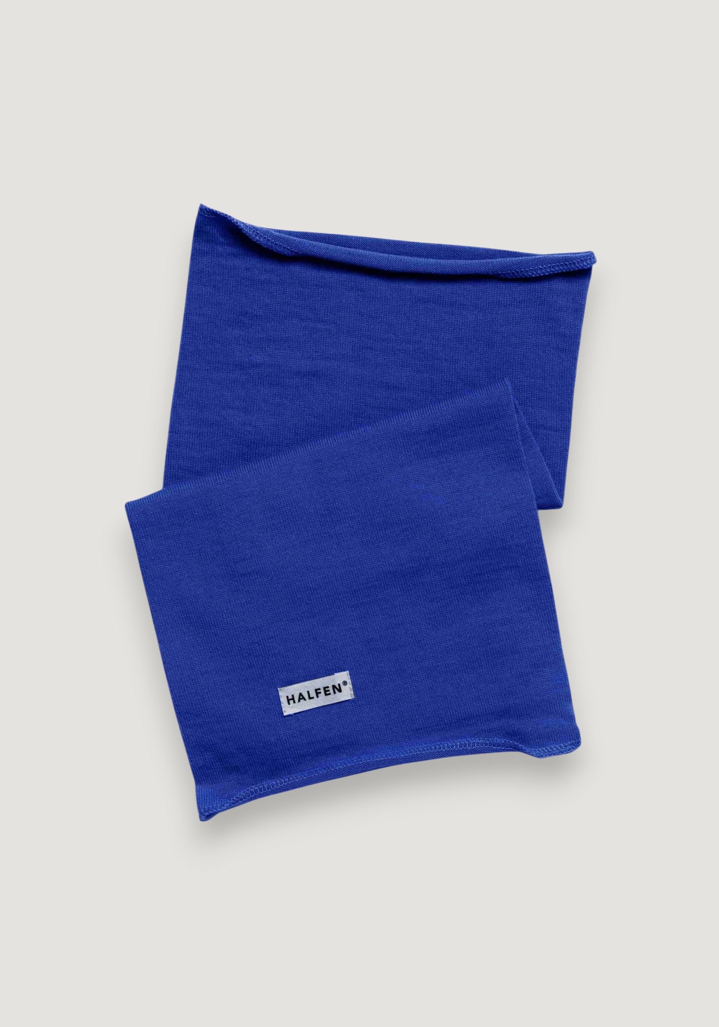 Fular circular din lână merinos - Royal Blue