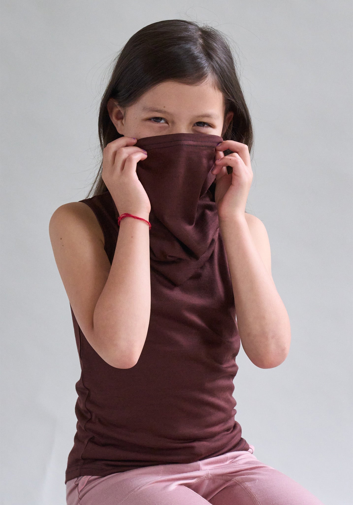 Fular tubular lână merinos super fină - Snood Chocolate Brown Default Title
