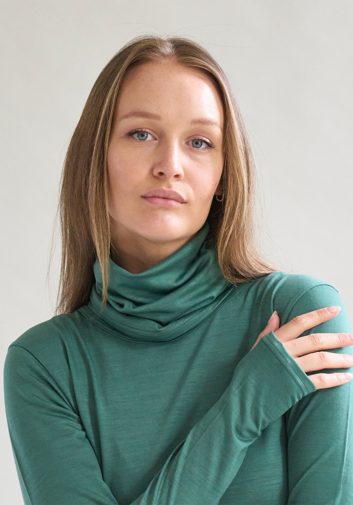 Fular tubular lână merinos super fină - Snood Emerald Green Default Title