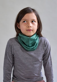 Fular tubular lână merinos super fină - Snood Emerald Green Default Title