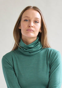 Fular tubular lână merinos super fină - Snood Emerald Green Default Title