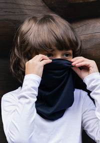 Fular tubular lână merinos super fină - Snood Midnight Smalls HipHip.ro