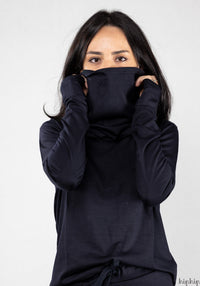Fular tubular lână merinos super fină - Snood Midnight Smalls HipHip.ro