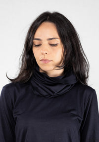 Fular tubular lână merinos super fină - Snood Midnight Smalls HipHip.ro