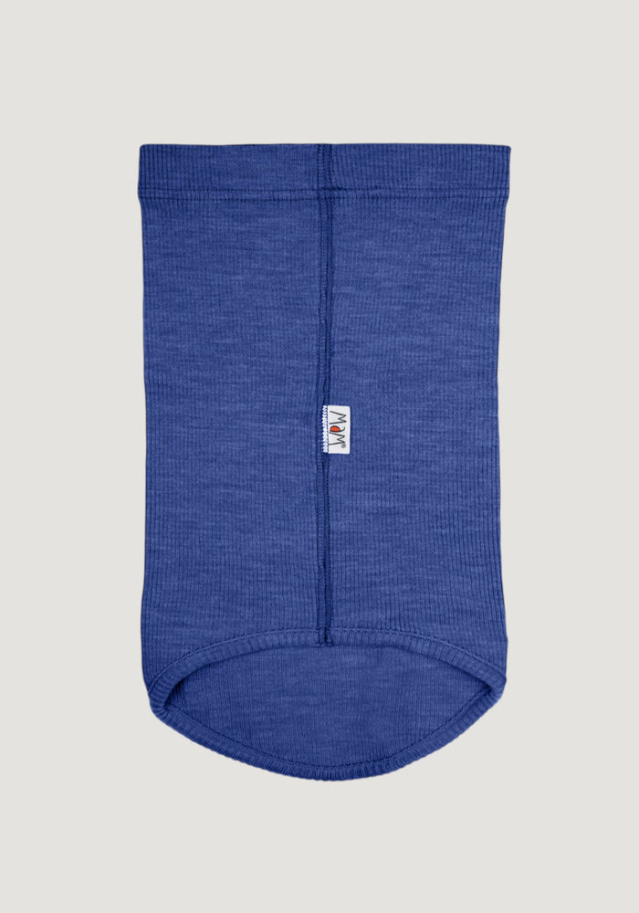 Fular circular din lână merinos - Twilight Blue