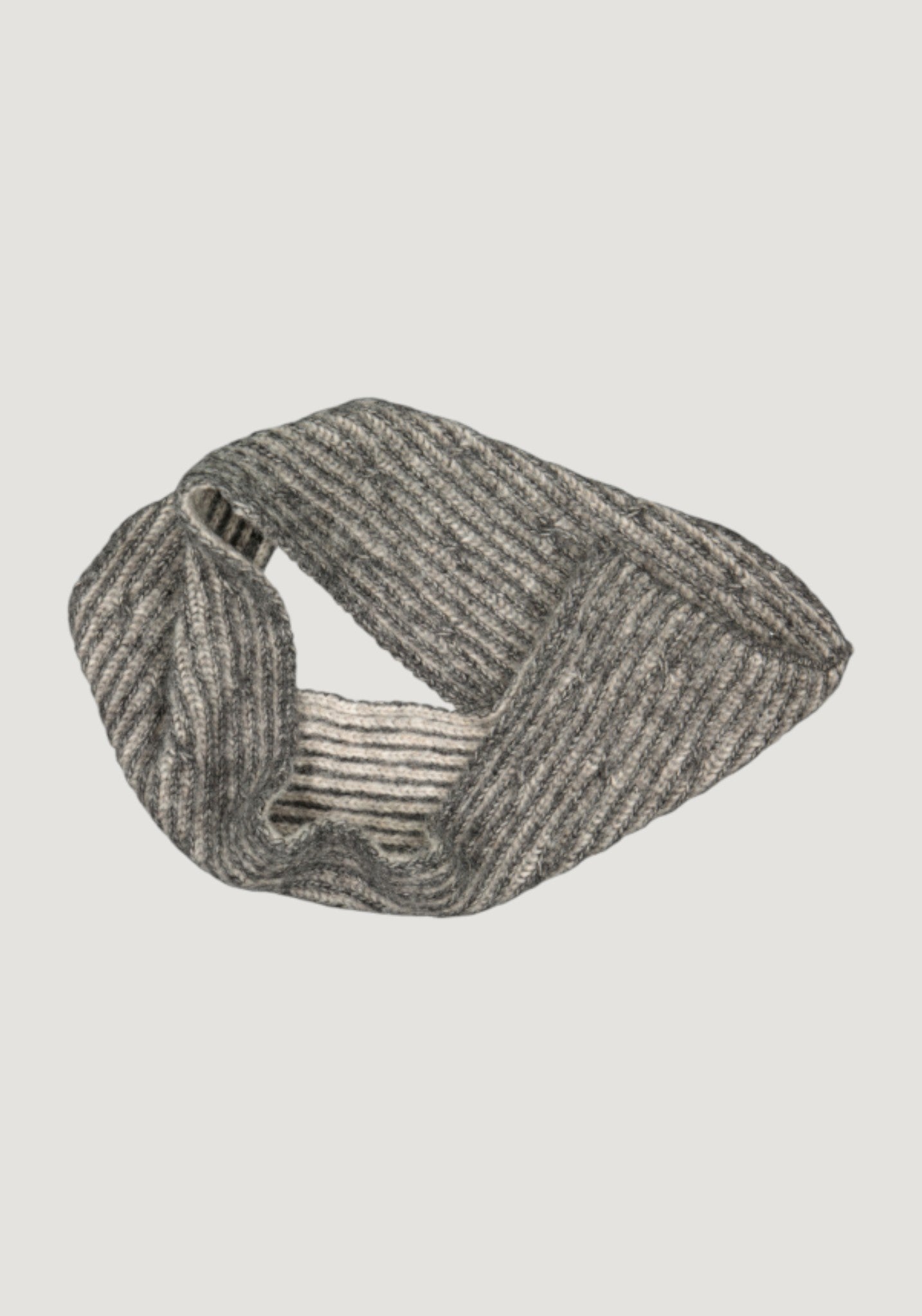 Fular circular femei din alpaca și bumbac Pima - Izia Grey/Anthracite