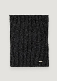 Fular tubular femei din baby alpaca, bumbac și lână - Anthracite onesize adulti