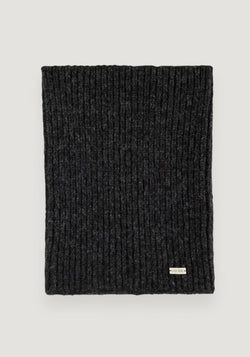 Fular tubular femei din baby alpaca, bumbac și lână - Anthracite onesize adulti