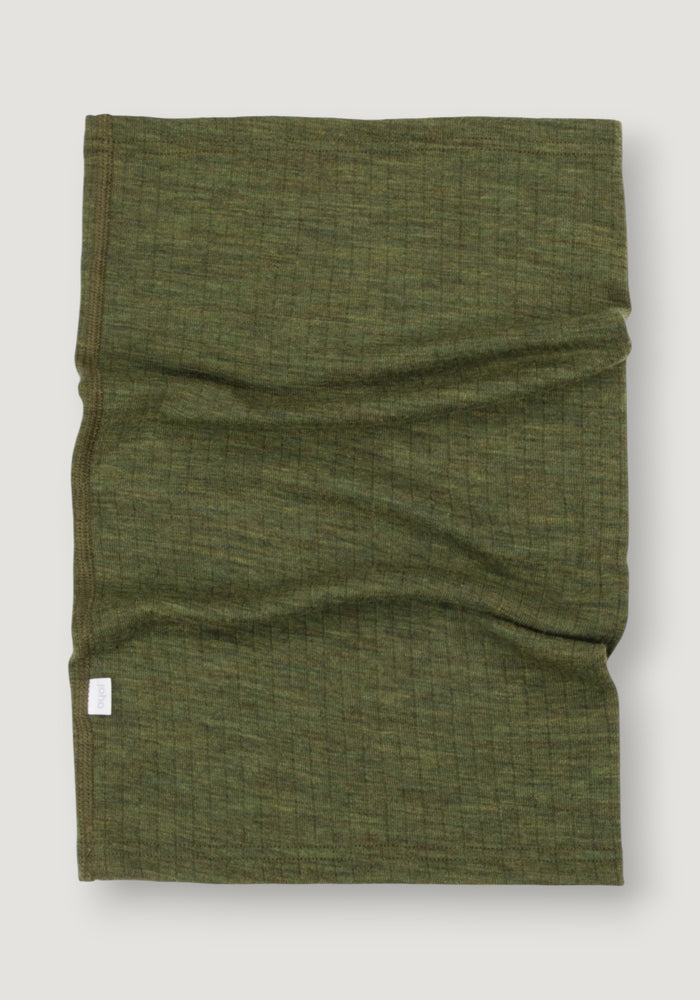 Fular circular femei din lână merinos - Basic Dark Olive onesize adulti