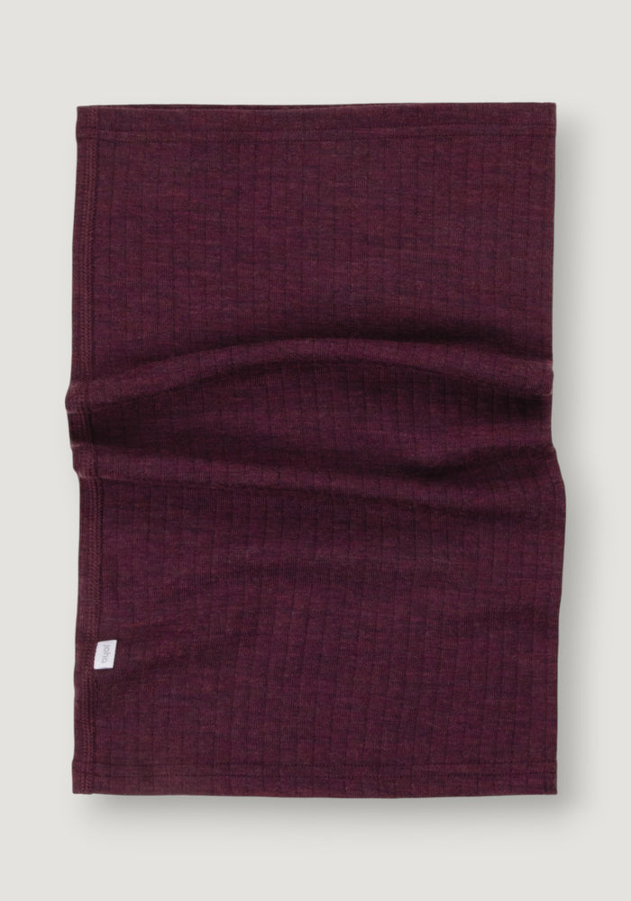 Fular circular femei din lână merinos - Basic Plum onesize adulti