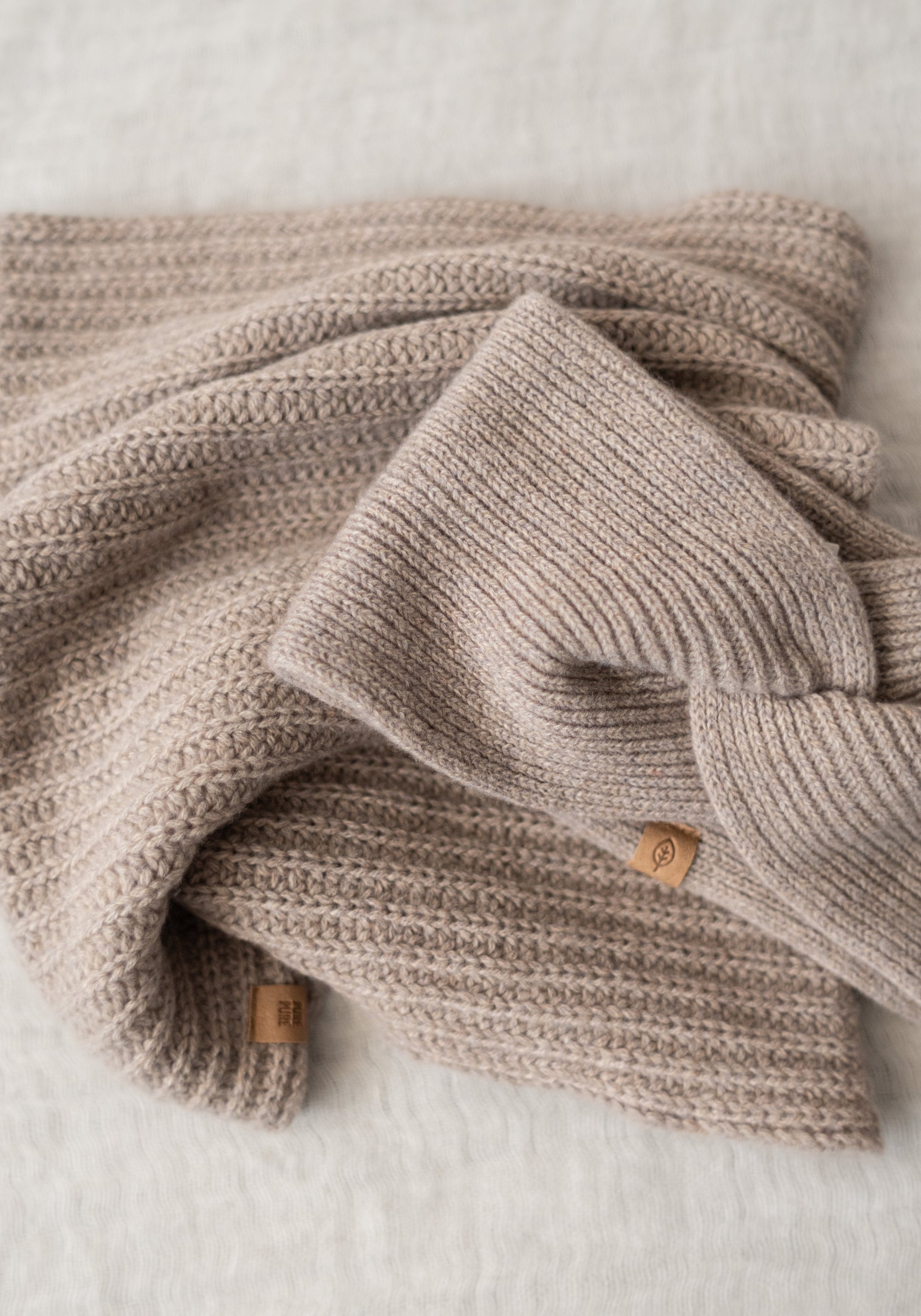 Fular circular femei din lână merinos și cașmir - Cashmere