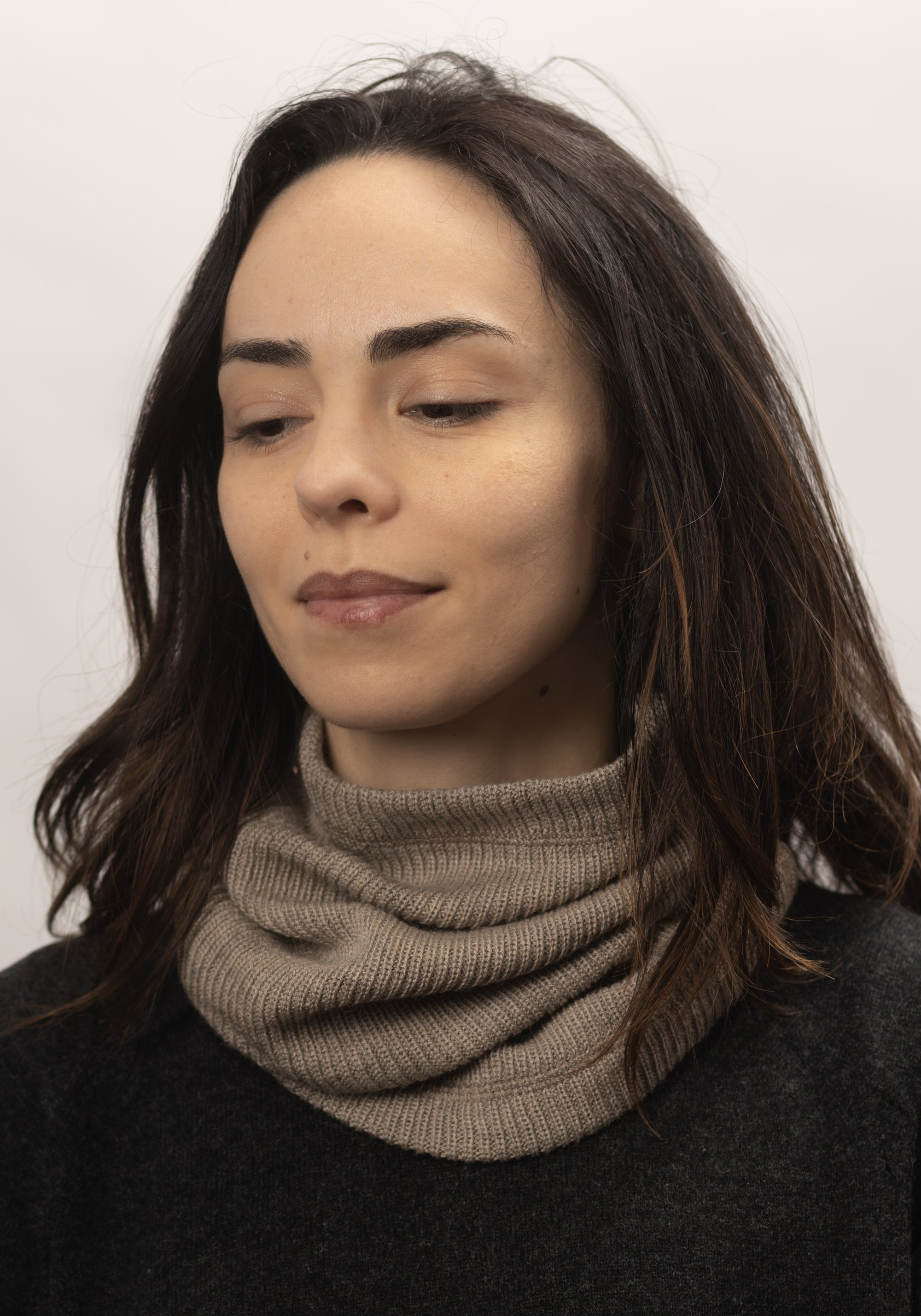 Fular circular femei din lână merinos - Tar