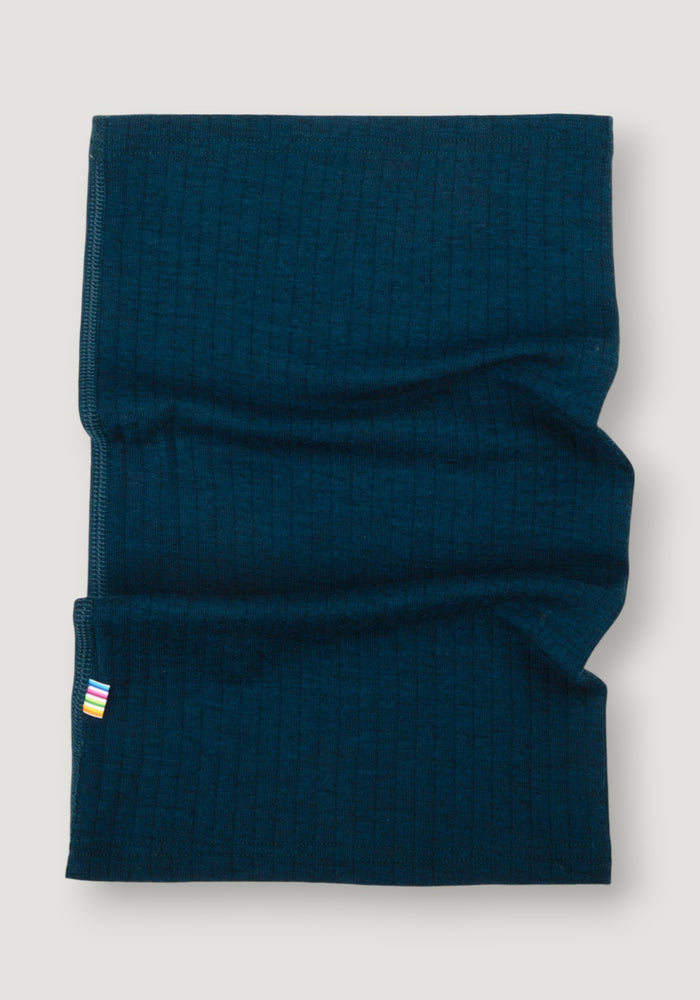 Fular circular lână merinos - Basic Dark Turquoise 4-6 ani