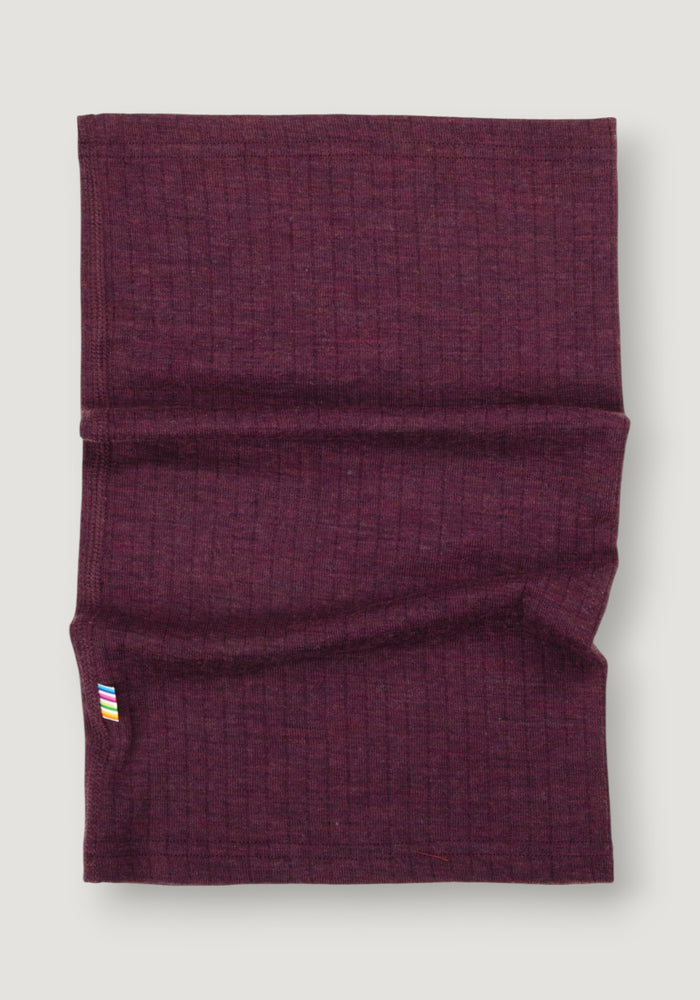 Fular circular lână merinos - Basic Plum 4-6 ani