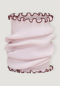 Fular circular seamless din lână merinos - Aha Peony Bordeaux