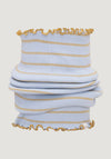 Fular circular seamless din mătase - Birkin Clear Olive Stripes