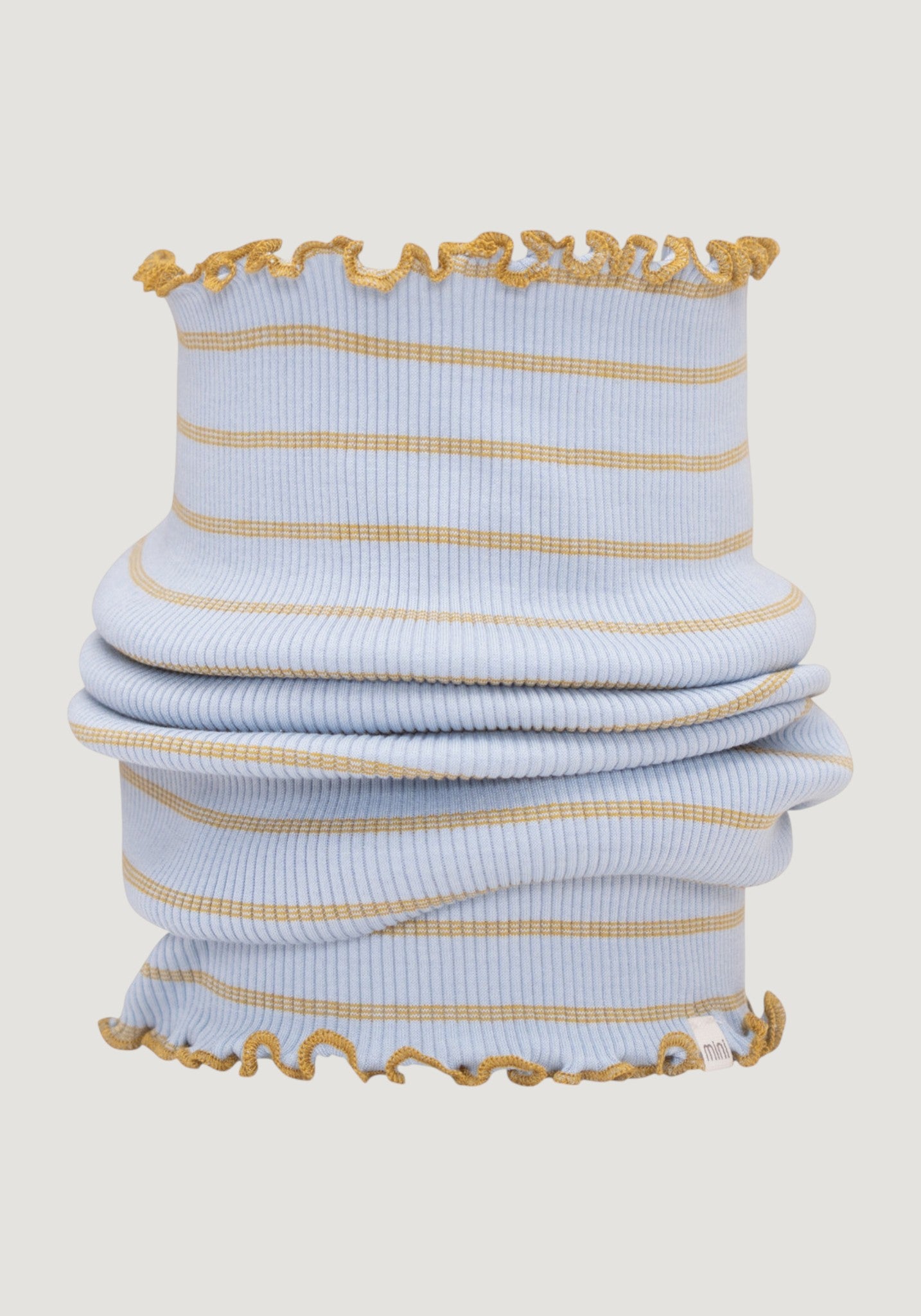 Fular circular seamless din mătase - Birkin Clear Olive Stripes