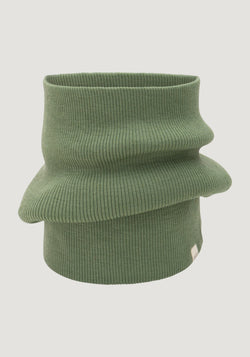 Fular circular seamless dublat din lână merinos - Argir Greenery