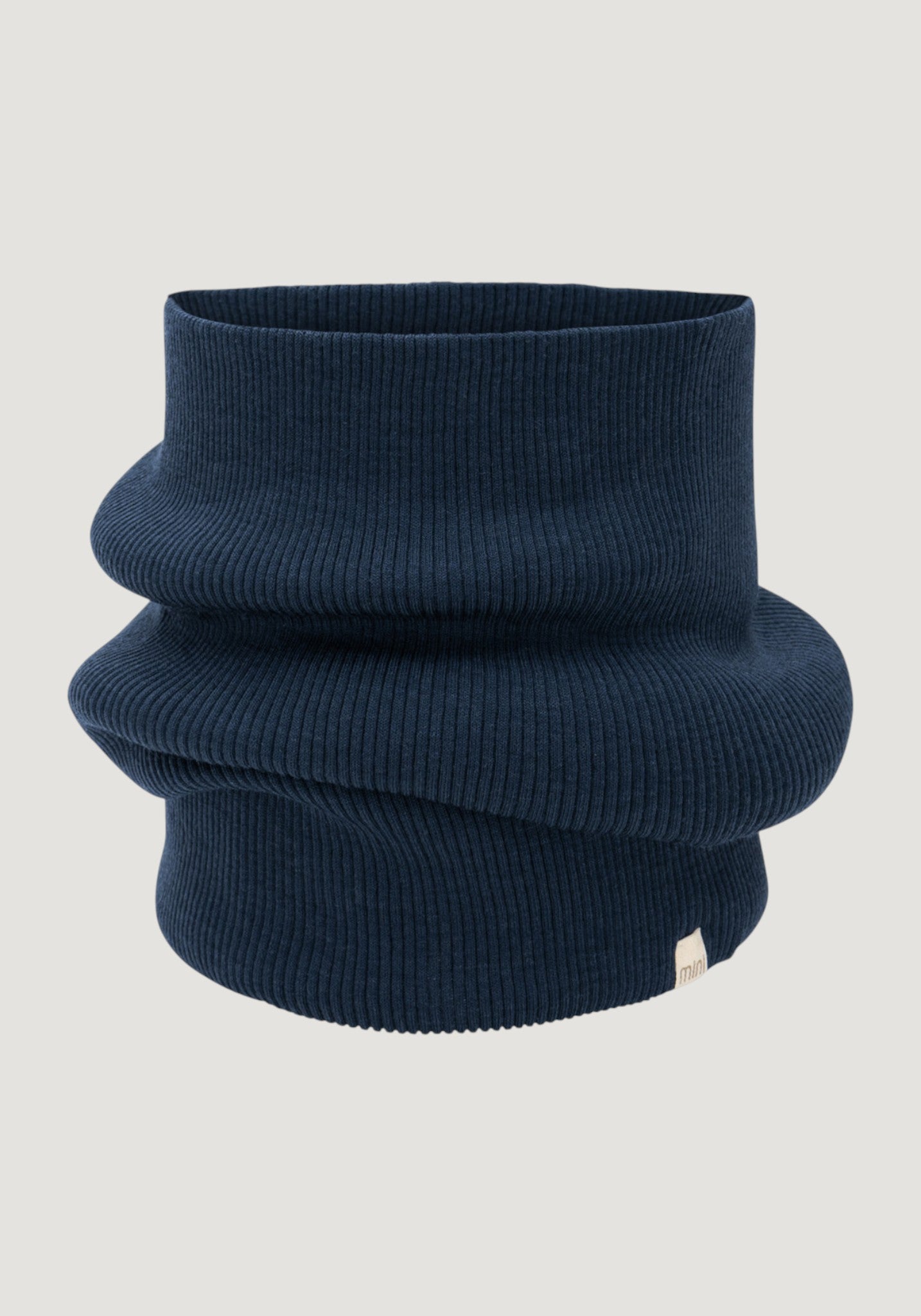 Fular circular seamless dublat din lână merinos - Argir Night