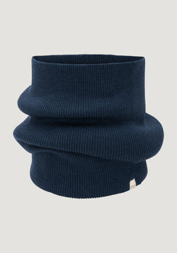 Fular circular seamless dublat din lână merinos - Argir Night