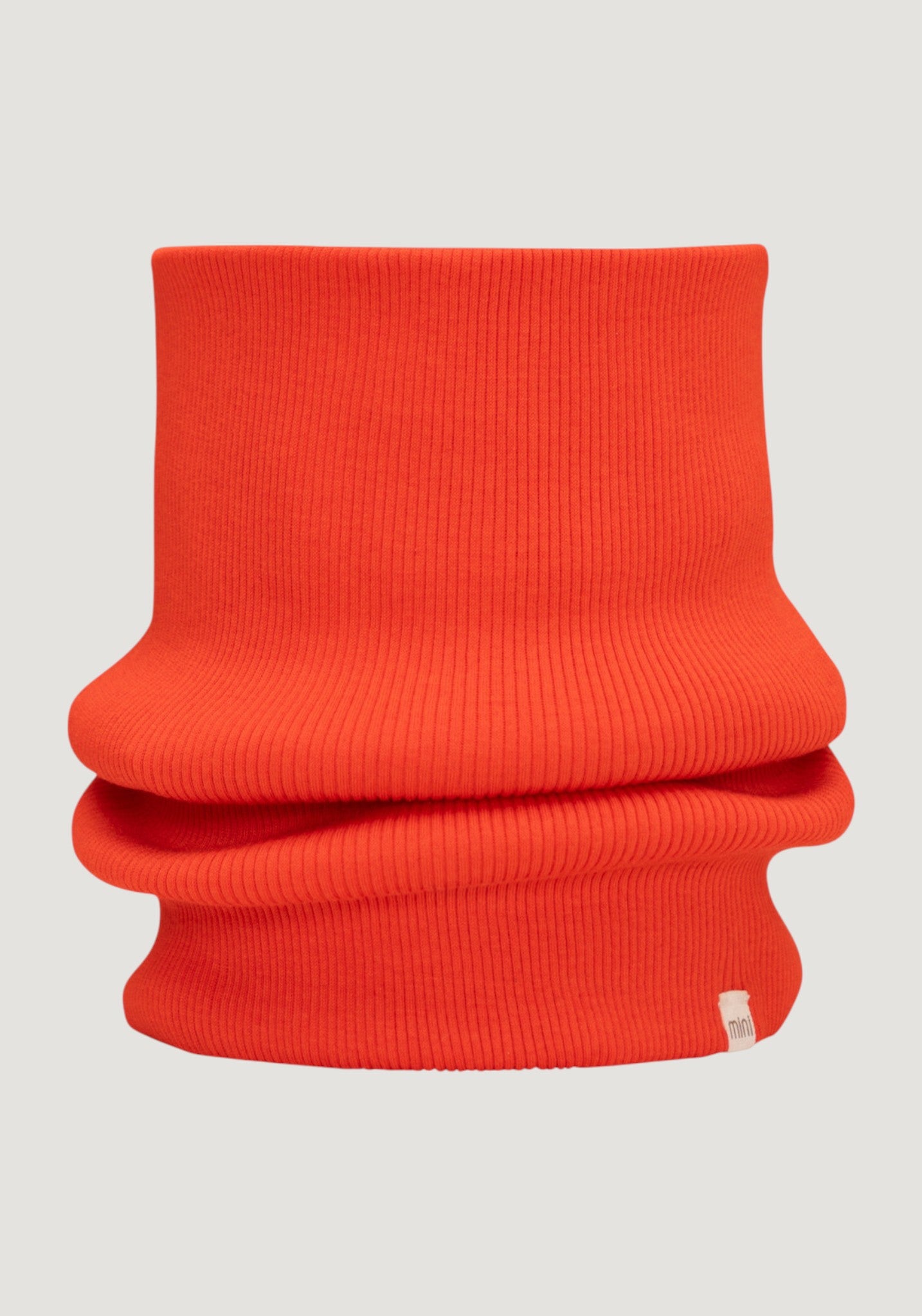 Fular circular seamless dublat din mătase - Birk Red