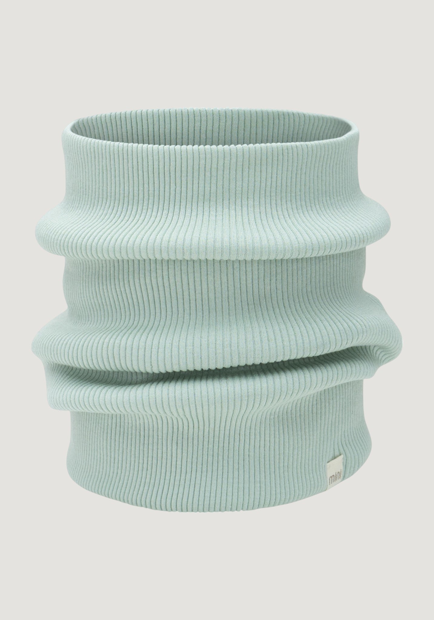 Fular circular seamless dublat din mătase - Birk Spearmint