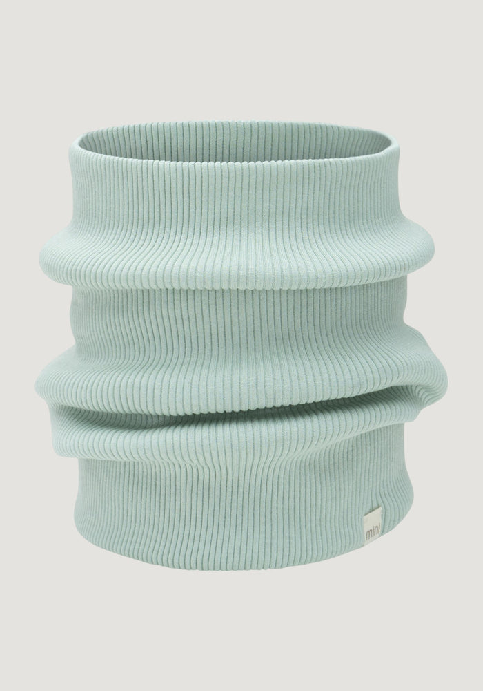 Fular circular seamless dublat din mătase - Birk Spearmint