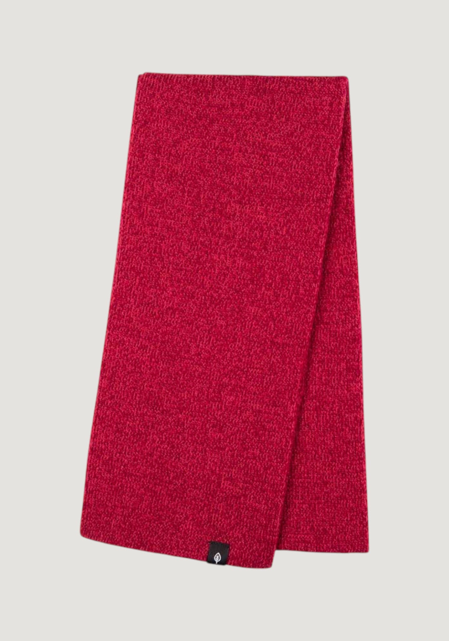 Fular din lână merinos, mătase și bumbac - Berry Red