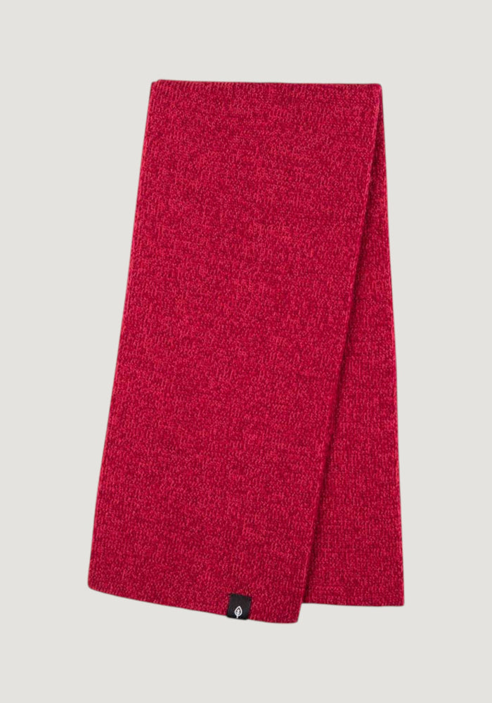 Fular din lână merinos, mătase și bumbac - Berry Red