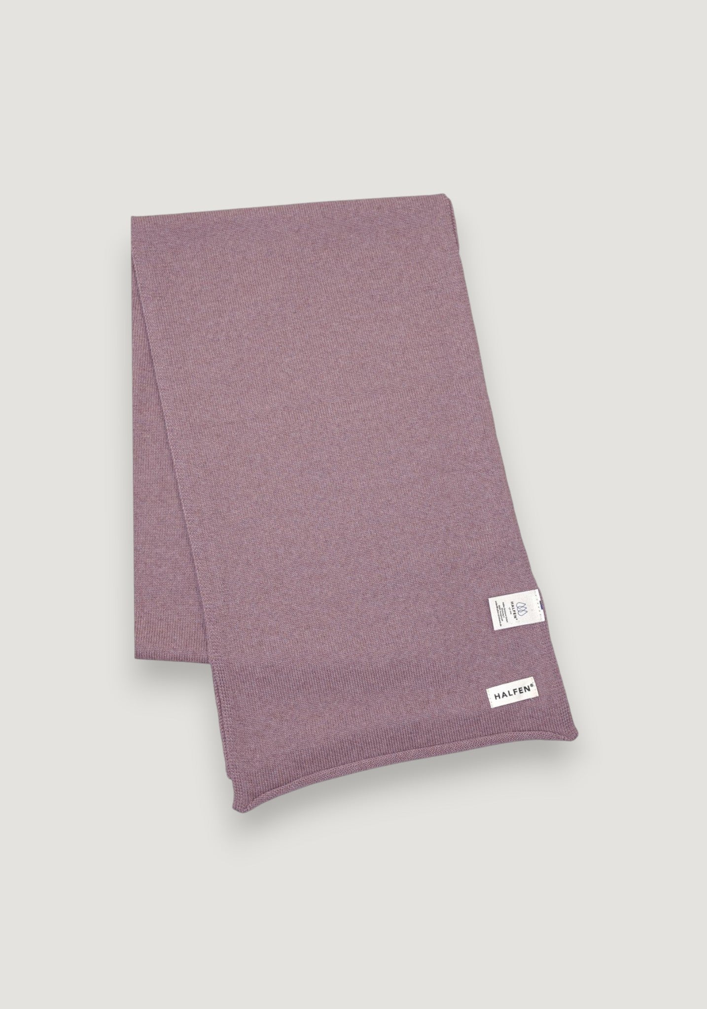 Fular din lână merinos - Mauve