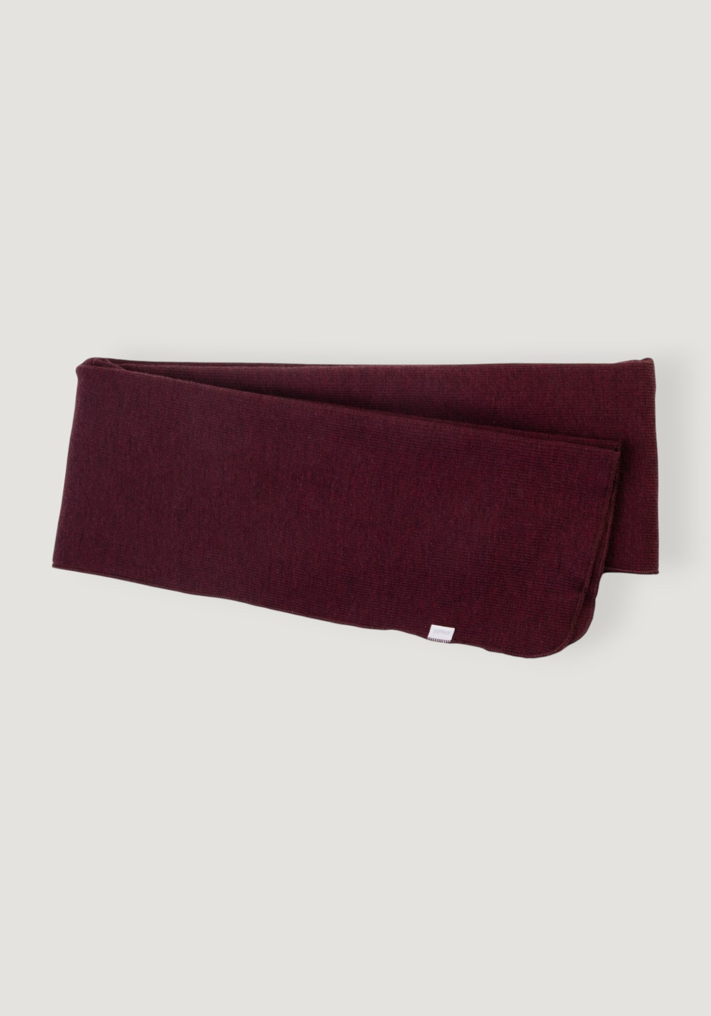 Fular dublat din lână merinos - Aubergine
