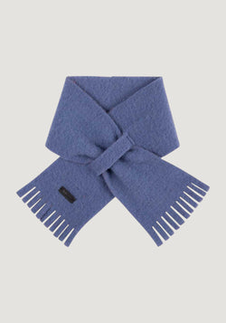Fular fleece din lână merinos - Smoke Blue