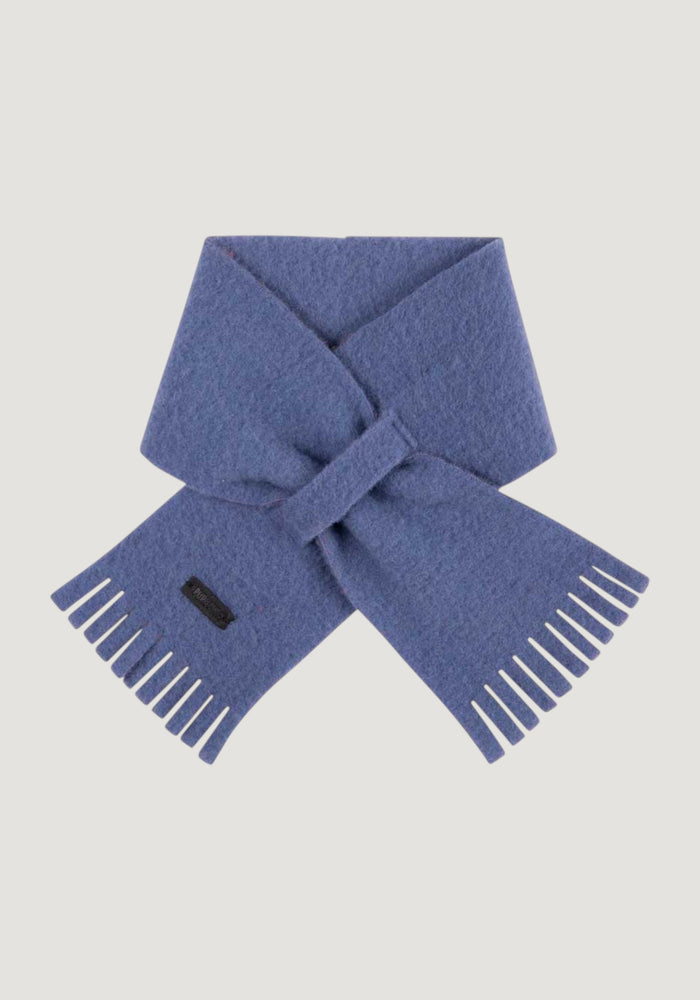 Fular fleece din lână merinos - Smoke Blue