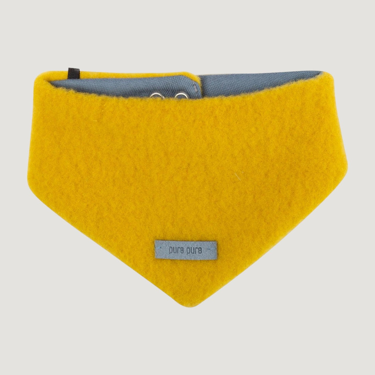 Fular triunghi fleece din lână merinos - Curry | HipHip