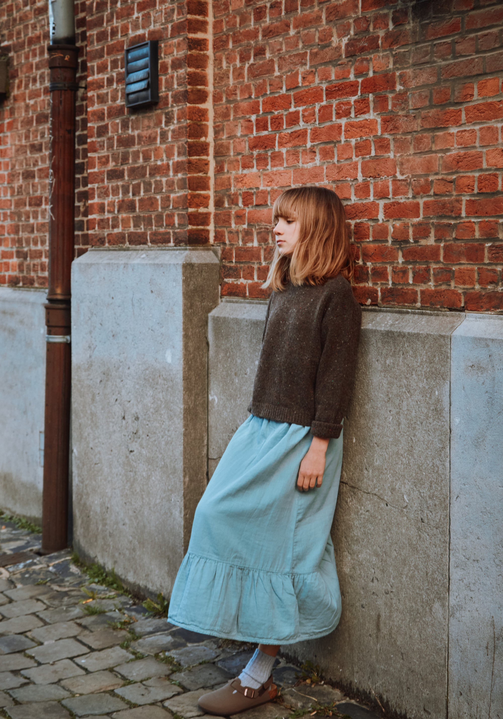 Fustă din muselina dublă de bumbac - Nemesie Arona