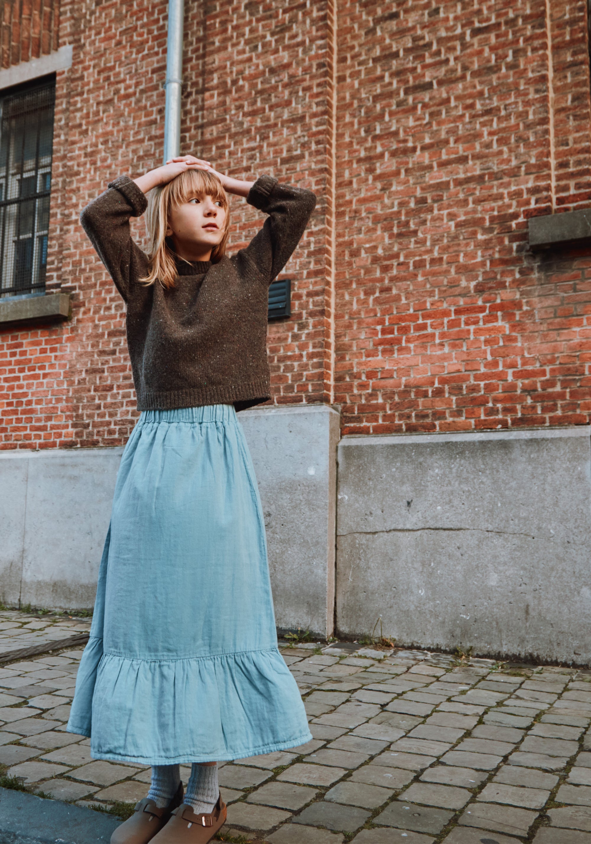 Fustă din muselina dublă de bumbac - Nemesie Arona