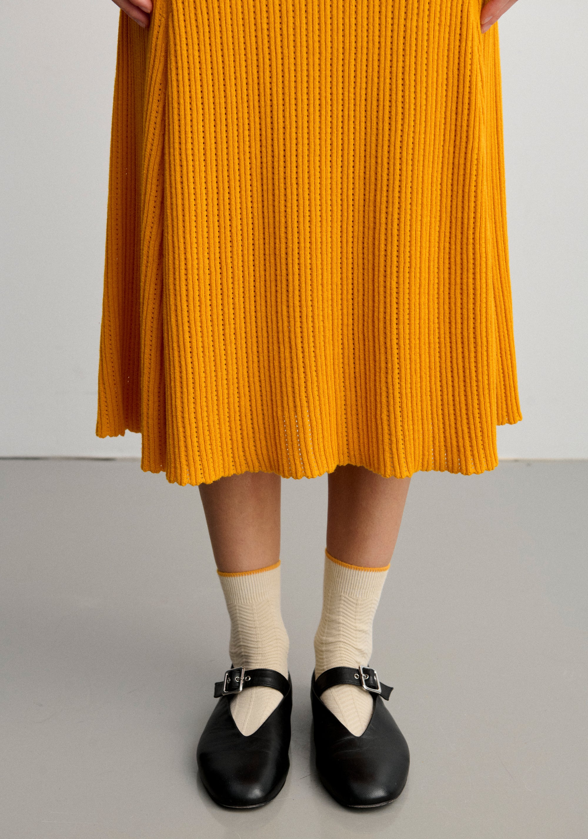 Fustă femei din bumbac - Fine knit Sunflower