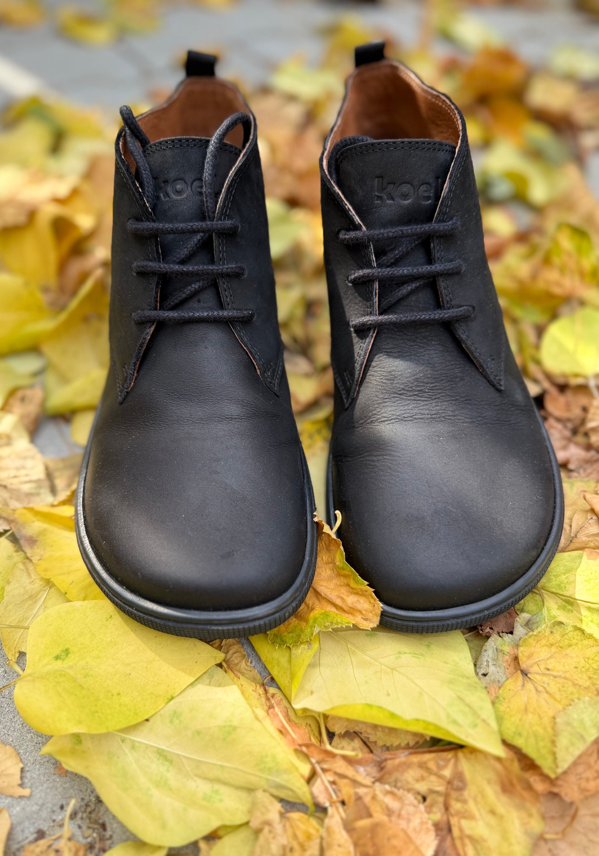 Ghete Barefoot din piele - Fea Black