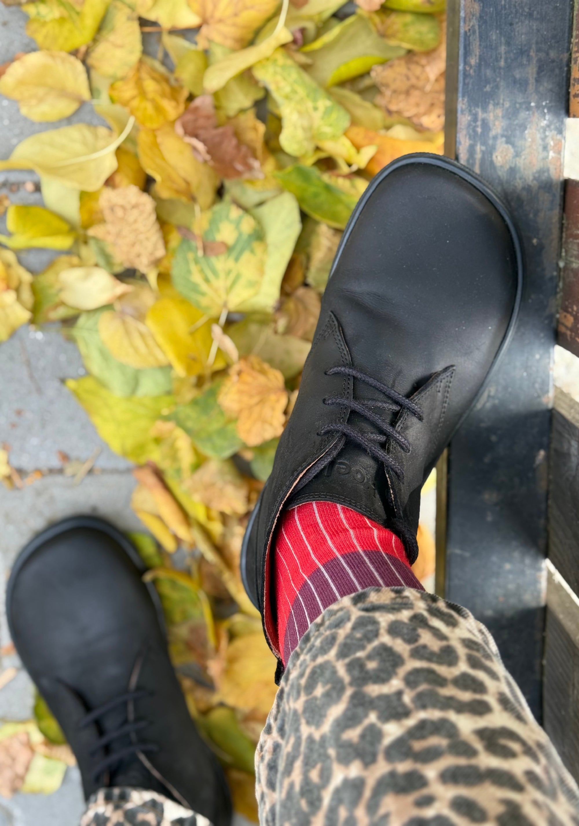 Ghete Barefoot din piele - Fea Black